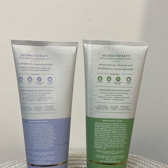 BBW Aromatherapy Body Wash Eucalyptus Spearmint, Lavender Vanilla set of 2 NWT - Picture 2 of 2